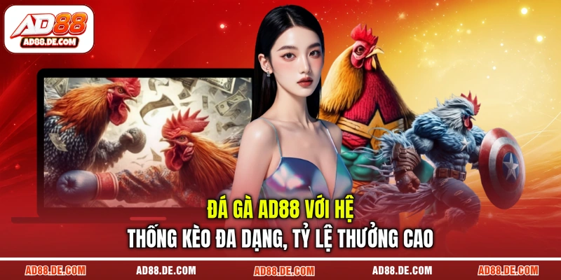 Đá gà AD88 với hệ thống kèo đa dạng, tỷ lệ thưởng cao